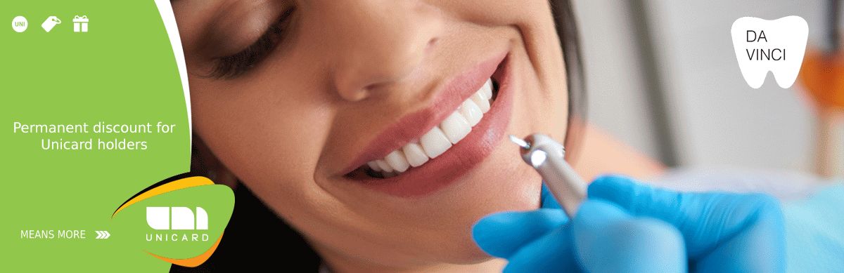 Permanent discount for Unicard holders at DaVinci Dental Clinic
